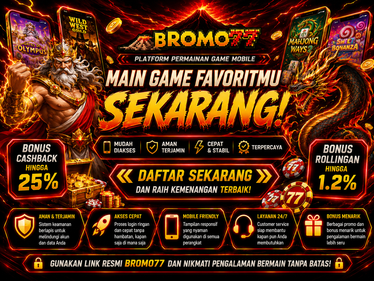 BROMO77 | Akses Game Mobile Favorit dengan Link Resmi